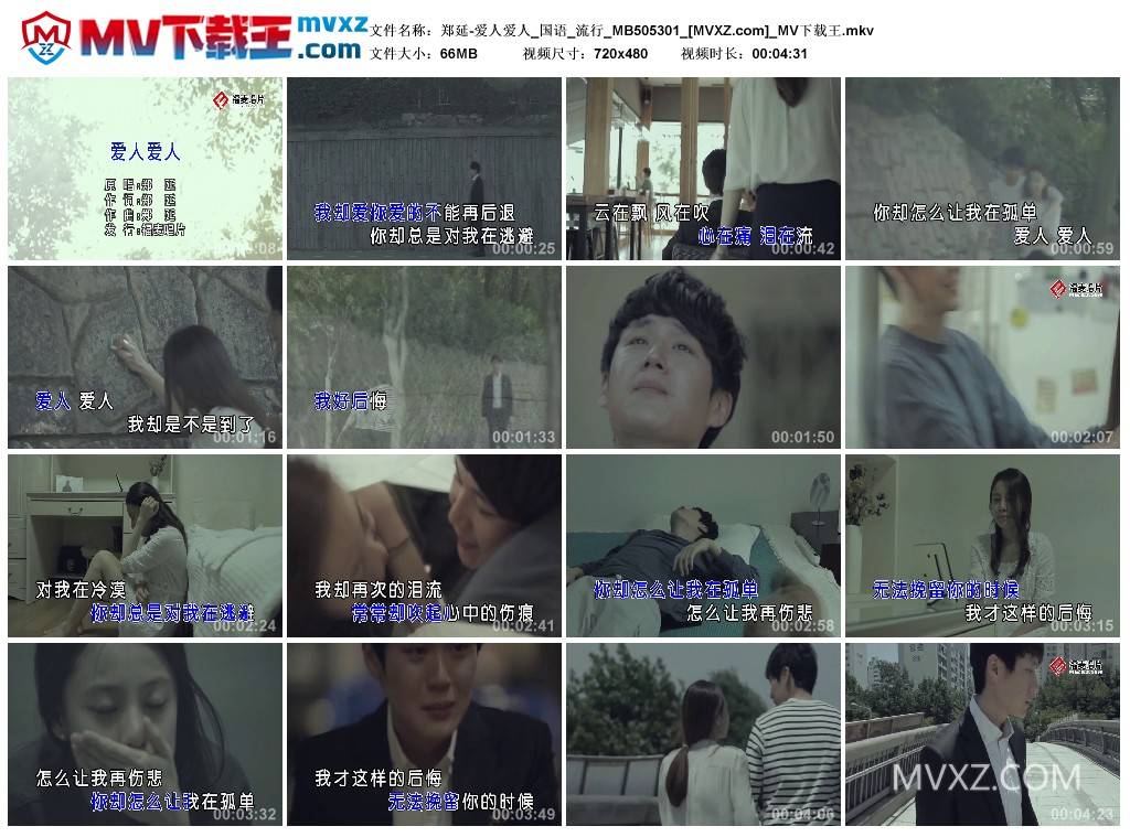 郑延-爱人爱人_国语_流行_MB505301